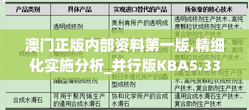 澳門正版內(nèi)部資料第一版,精細化實施分析_并行版KBA5.33
