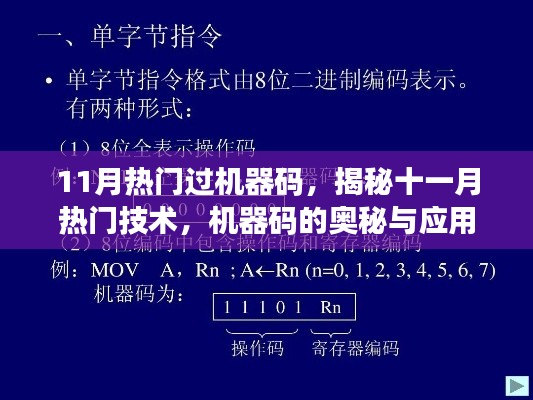 揭秘十一月熱門機(jī)器碼技術(shù)，應(yīng)用與奧秘探究