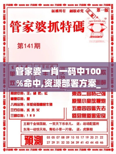 管家婆一肖一碼中100%命中,資源部署方案_煉臟境OWG13.50