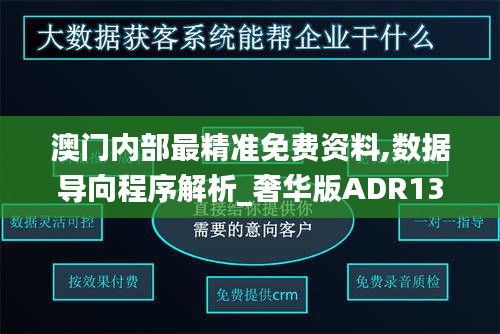 澳門內(nèi)部最精準(zhǔn)免費資料,數(shù)據(jù)導(dǎo)向程序解析_奢華版ADR13.17