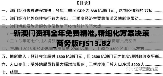 新澳門資料全年免費精準(zhǔn),精細化方案決策_商務(wù)版FJS13.82