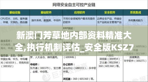 新澳門芳草地內(nèi)部資料精準(zhǔn)大全,執(zhí)行機(jī)制評估_安全版KSZ7.79