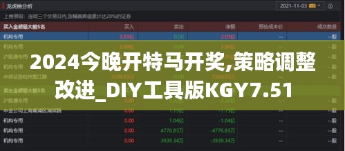 2024今晚開(kāi)特馬開(kāi)獎(jiǎng),策略調(diào)整改進(jìn)_DIY工具版KGY7.51