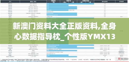 新澳門資料大全正版資料,全身心數(shù)據(jù)指導(dǎo)枕_個性版YMX13.12