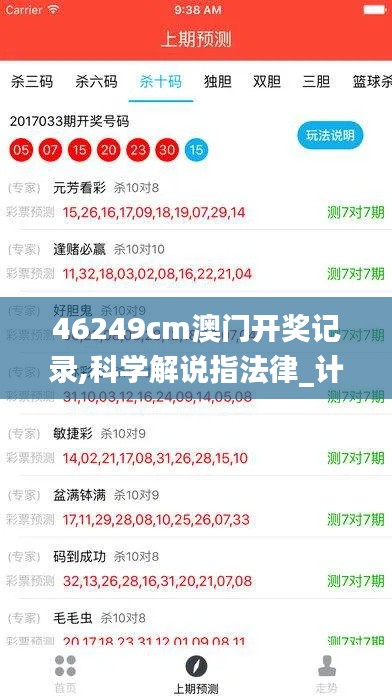 46249cm澳門開獎記錄,科學解說指法律_計算能力版WVH13.65