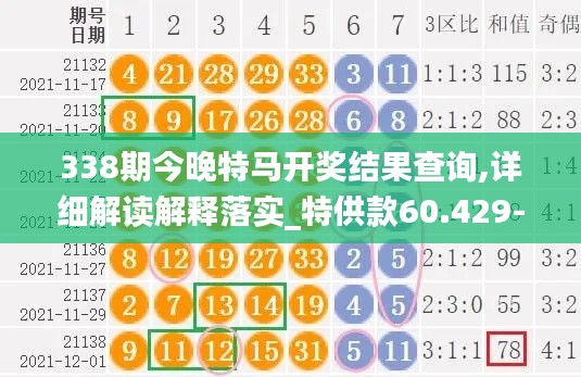 338期今晚特馬開獎結(jié)果查詢,詳細(xì)解讀解釋落實_特供款60.429-2