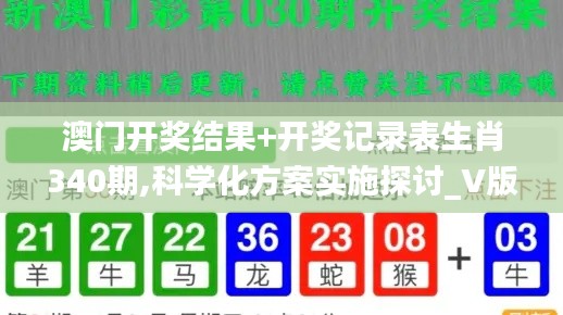 澳門開獎結(jié)果+開獎記錄表生肖340期,科學(xué)化方案實施探討_V版81.487-5