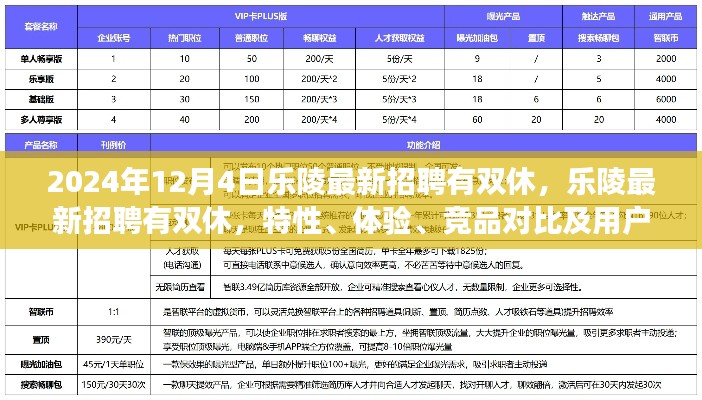 樂陵最新招聘特性解讀，雙休工作體驗與競品對比分析（XXXX年全新解讀）