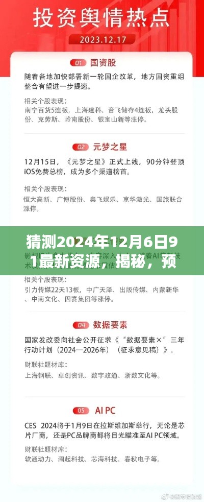 揭秘預(yù)測未來之選，揭秘2024年12月6日最新資源全面解析