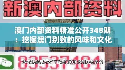 澳門內(nèi)部資料精準(zhǔn)公開348期：挖掘澳門別致的風(fēng)味和文化