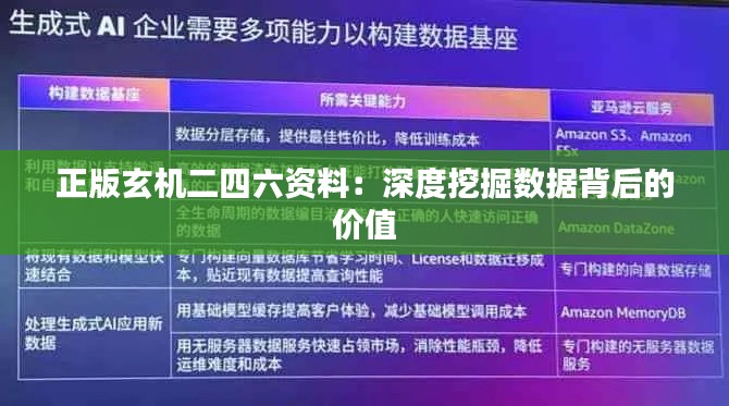 正版玄機二四六資料：深度挖掘數(shù)據(jù)背后的價值