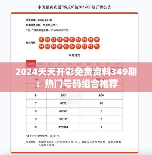 2024天天開彩免費(fèi)資料349期：熱門號碼組合推薦