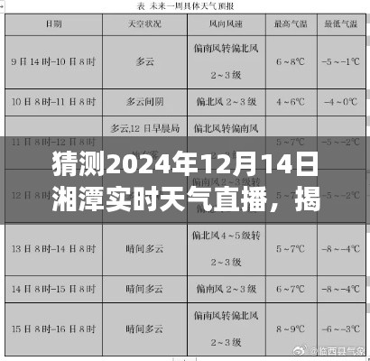 揭秘未來，湘潭天氣預(yù)報直播預(yù)測——湘潭實時天氣直播觀察（2024年12月14日）