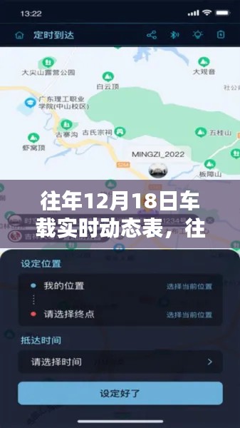 往年12月18日車載實時動態(tài)表概覽，智能導(dǎo)航與出行必備新體驗