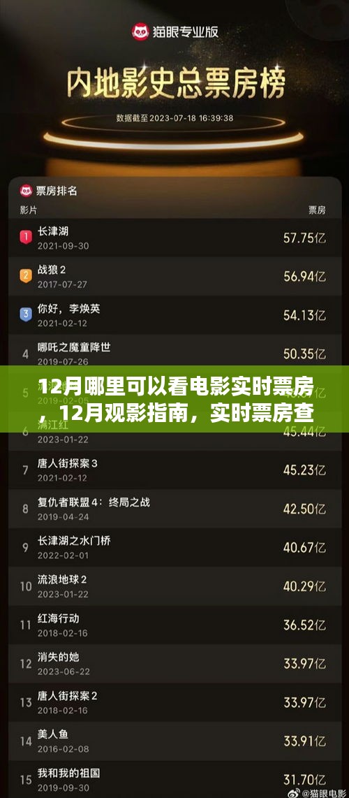 12月觀影指南，實時票房查詢?nèi)ヂ耘c電影熱門推薦