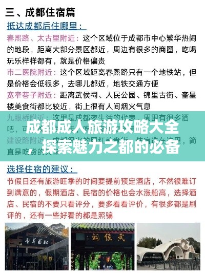 成都成人旅游攻略大全，探索魅力之都的必備指南！
