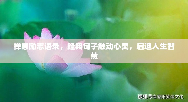 禪意勵(lì)志語(yǔ)錄，經(jīng)典句子觸動(dòng)心靈，啟迪人生智慧