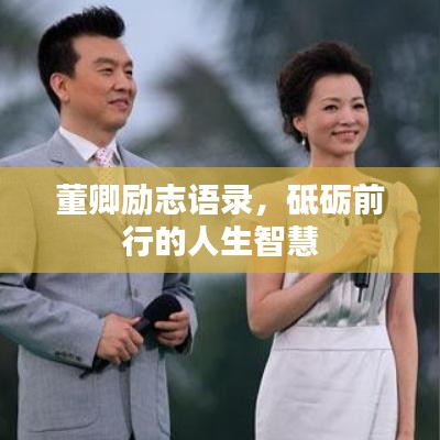 董卿勵志語錄，砥礪前行的人生智慧