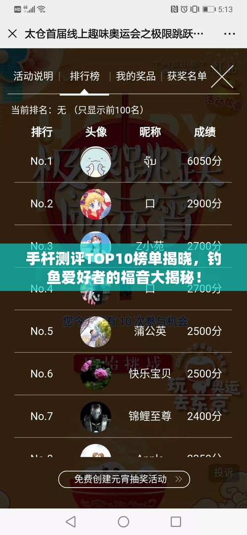 手桿測評TOP10榜單揭曉，釣魚愛好者的福音大揭秘！