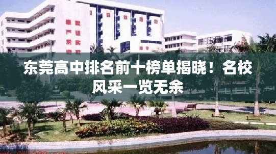 東莞高中排名前十榜單揭曉！名校風(fēng)采一覽無余