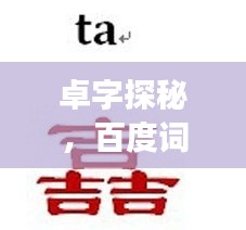 卓字探秘，百度詞匯組合之旅