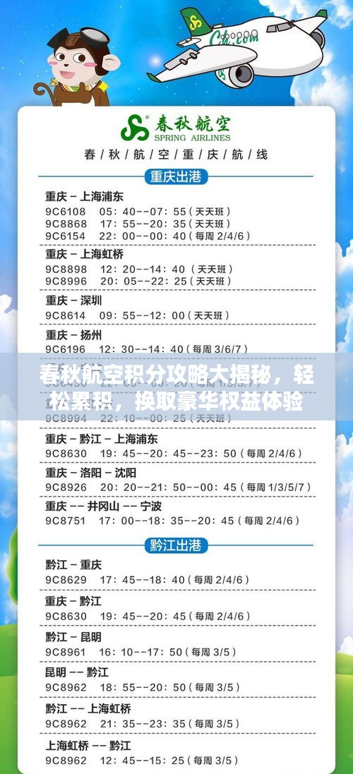 春秋航空積分攻略大揭秘，輕松累積，換取豪華權(quán)益體驗