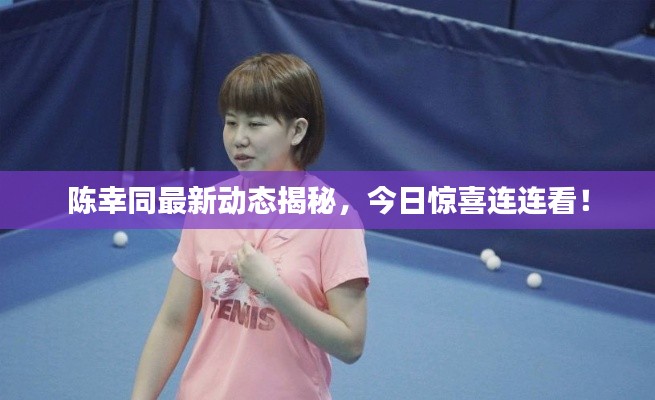 陳幸同最新動(dòng)態(tài)揭秘，今日驚喜連連看！