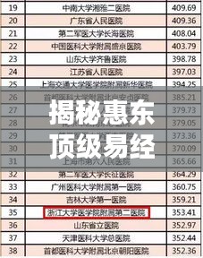 揭秘惠東頂級易經(jīng)大師榜單，十大高人排名解析