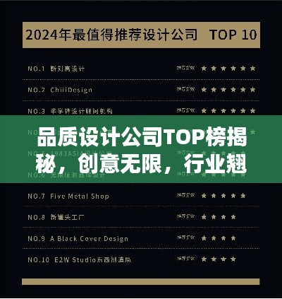 品質(zhì)設(shè)計(jì)公司TOP榜揭秘，創(chuàng)意無限，行業(yè)翹楚