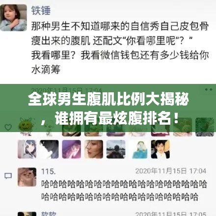 全球男生腹肌比例大揭秘，誰(shuí)擁有最炫腹排名！